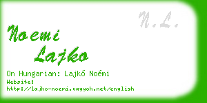 noemi lajko business card